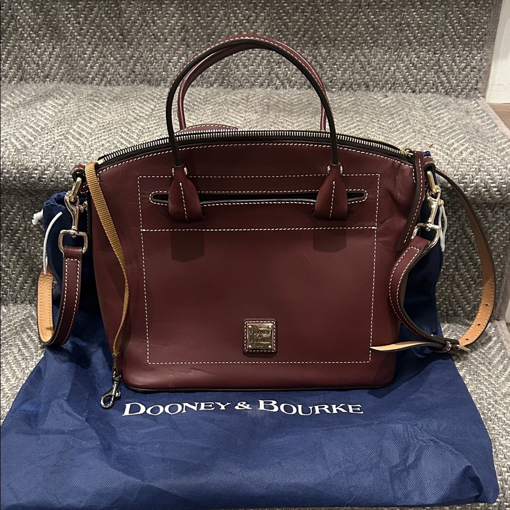 Dooney & Bourke Maroon Leather Satchel